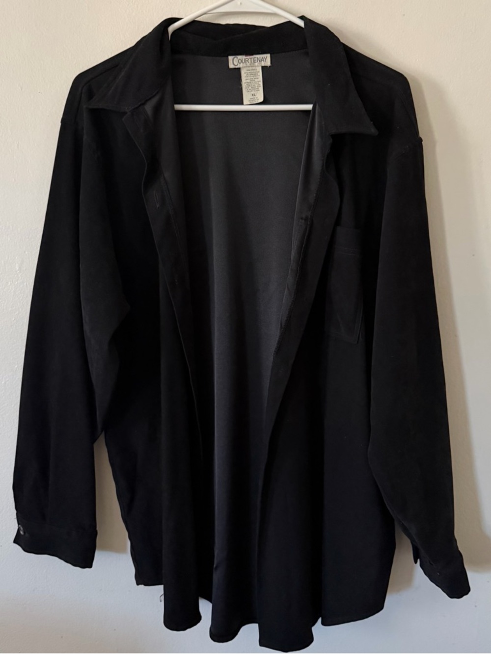 Courtenay Black Lightweight Button-Up Jacket